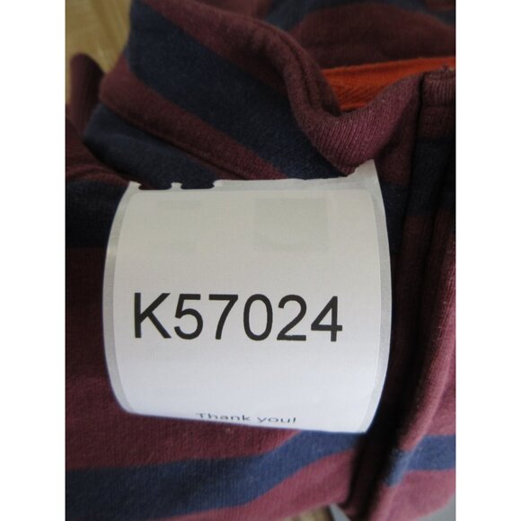 LL Bean Sweatshirt Large Rugby Henley Pullover Striped Pockets Preppy - Picture 11 of 11